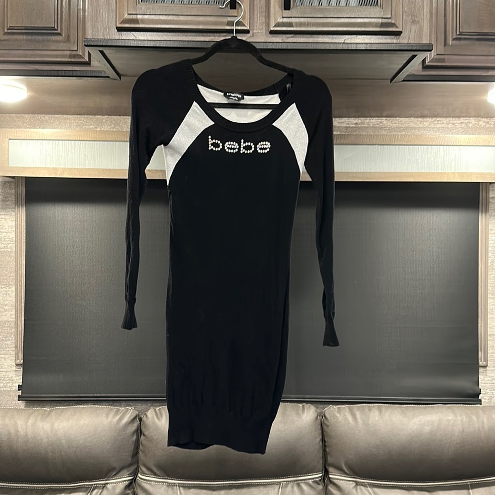 BeBe black sweater dress worn once!